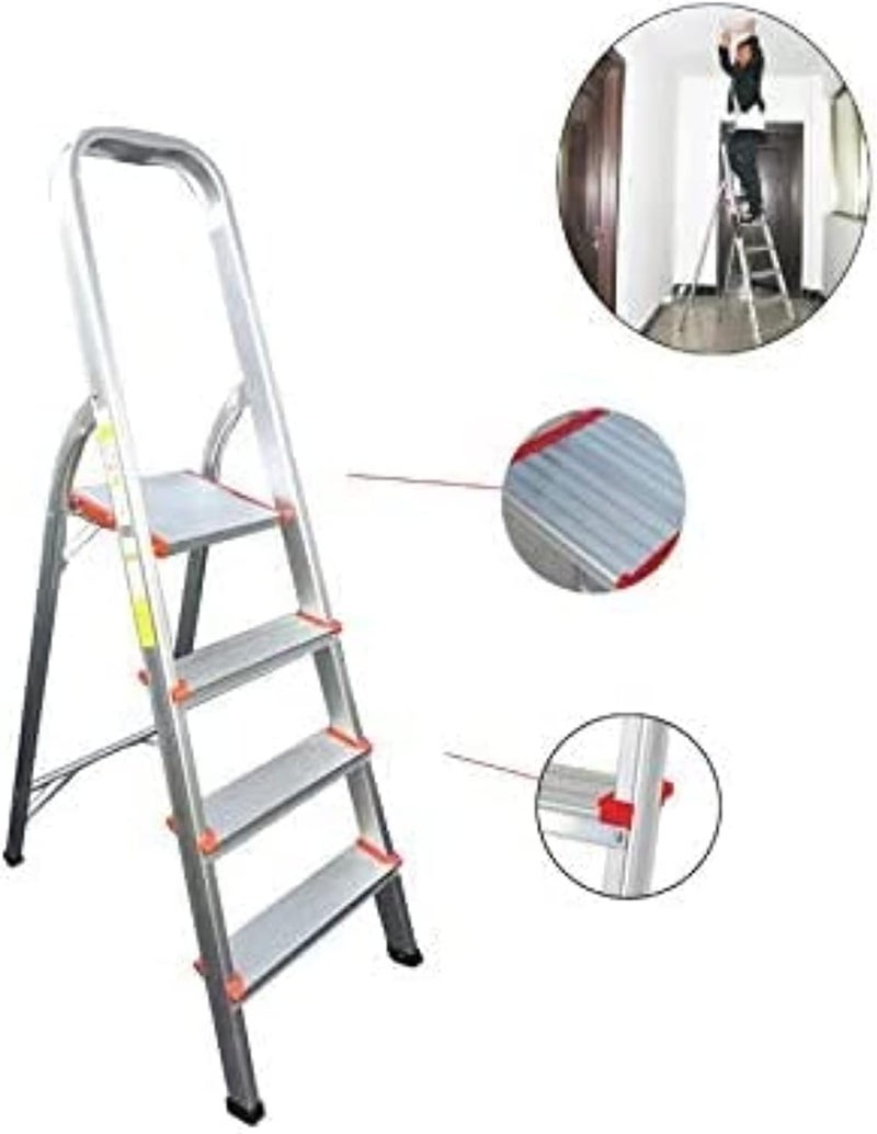 AQ AQSON سلم ألمنيوم AQSON 4 خطوات مع منصة مضادة للانزلاق - Image 2
