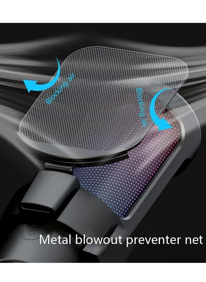 Gaming Microphone, Condenser Microphone, USB Microphone for PC with RGB, Touch Mute, Plug and Play, Gain knob  Monitoring Mic for Streaming, Podcast, Studio Recording（White） - Image 4