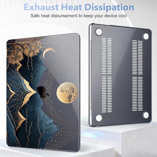 May Chen for M5 MacBook Air 13.6 Inch Case 2026 2025 2024-2022 Release M5 A3449 M4 A3240 M3 A3113 M2 A2681, Plastic Hard Shell Case for MacBook Air 13.6" with Retina Display, Starry Mountain - Image 4