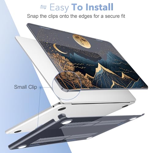May Chen for M5 MacBook Air 13.6 Inch Case 2026 2025 2024-2022 Release M5 A3449 M4 A3240 M3 A3113 M2 A2681, Plastic Hard Shell Case for MacBook Air 13.6" with Retina Display, Starry Mountain - Image 5