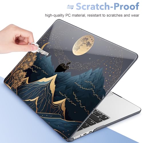 May Chen for M5 MacBook Air 13.6 Inch Case 2026 2025 2024-2022 Release M5 A3449 M4 A3240 M3 A3113 M2 A2681, Plastic Hard Shell Case for MacBook Air 13.6" with Retina Display, Starry Mountain - Image 3