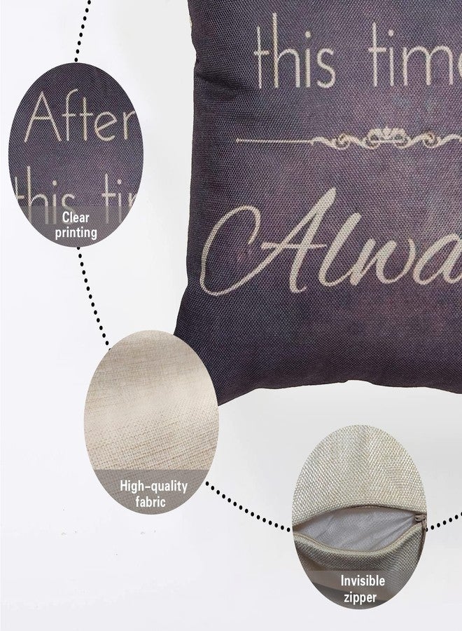 Fjfz Retro Vintage After All This Time Always Motivational Sign Inspirational Quote Cotton Linen Home Decorative Throw Pillow Case Cushion Cover for Sofa Couch, Gray Brown, 18" x 18" - Image 5