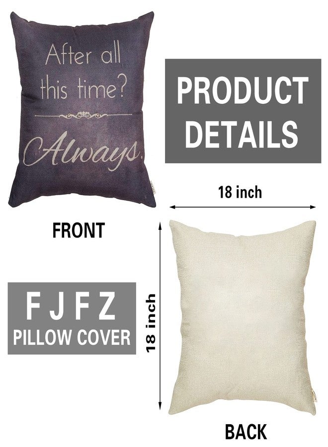 Fjfz Retro Vintage After All This Time Always Motivational Sign Inspirational Quote Cotton Linen Home Decorative Throw Pillow Case Cushion Cover for Sofa Couch, Gray Brown, 18" x 18" - Image 4
