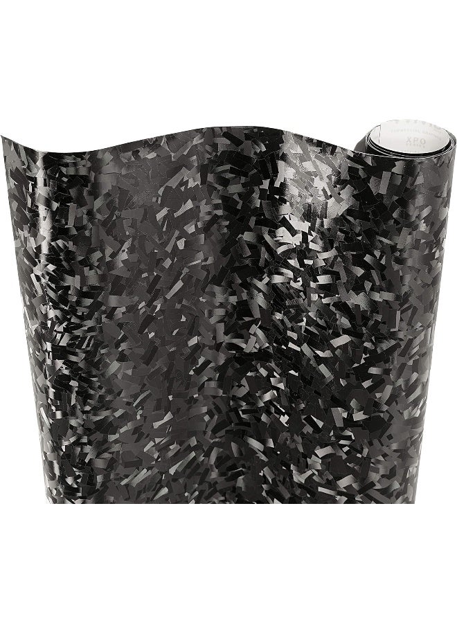 VViViD + Forged Composite Carbon Car Vinyl Wrap Roll (1Ft X 5Ft, Black) - Image 1
