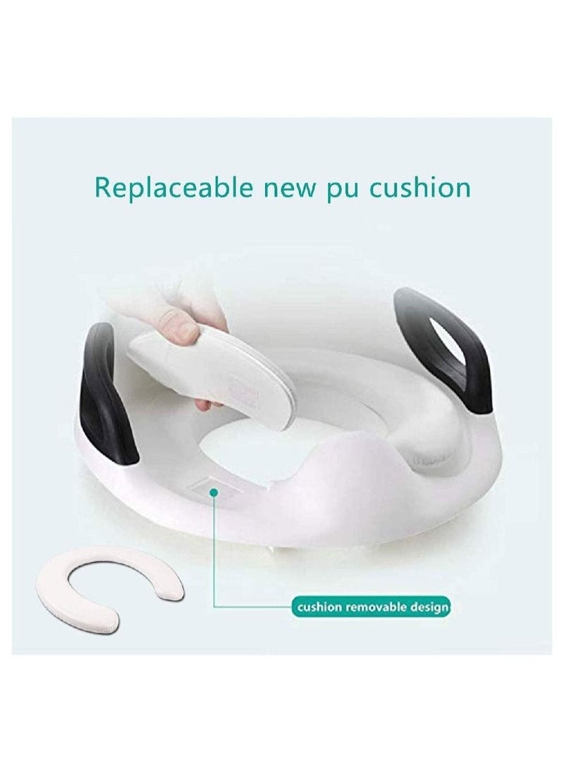 Delfino - Babyclub Potty Training Toilet Seat for Kids Toddlers Boys Girls Toilet Trainer Ring with Handle with Backrest Red - Image 1