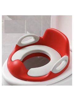 Babyclub Potty Training Toilet Seat for Kids Toddlers Boys Girls Toilet Trainer Ring with Handle with Backrest Red