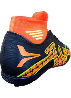 Liger Socked Ankle High Top Football Boots Black - Orange  - Image 4