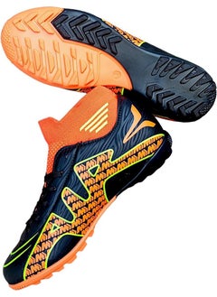 Liger Socked Ankle High Top Football Boots Black - Orange  - Image 3
