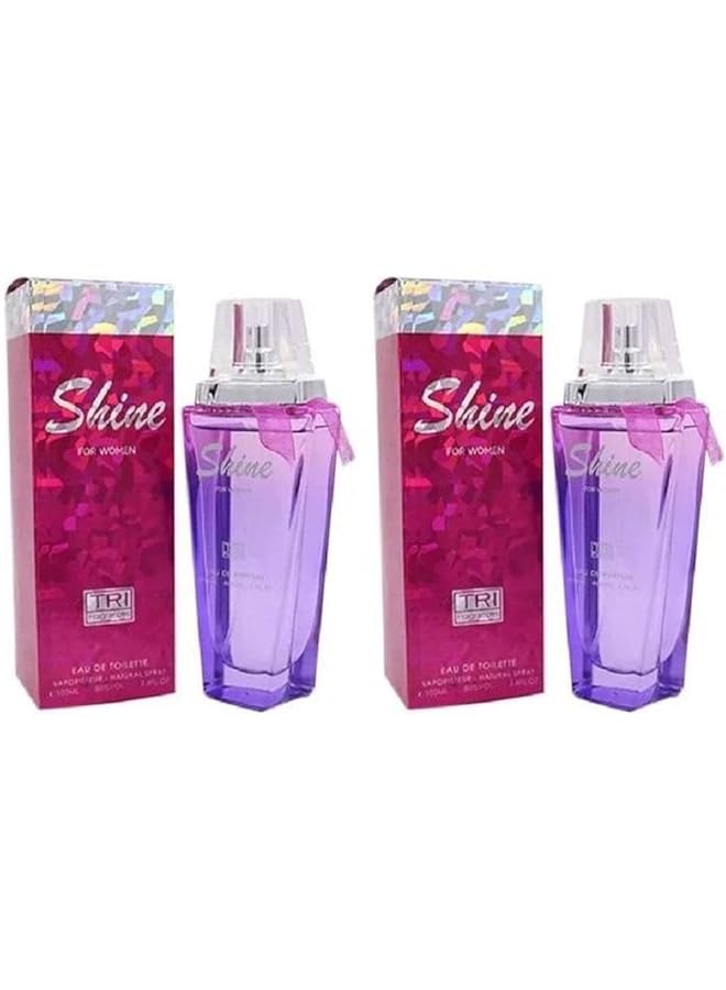 TRI Pack Of 2 Shine Women Edt 100Ml