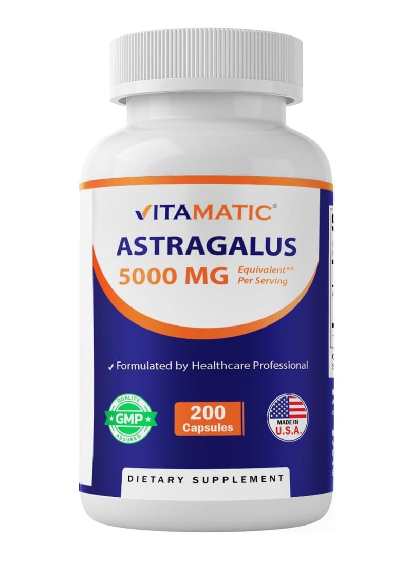 Vitamatic Astragalus 5000 mg 200 Vegetarian Capsules