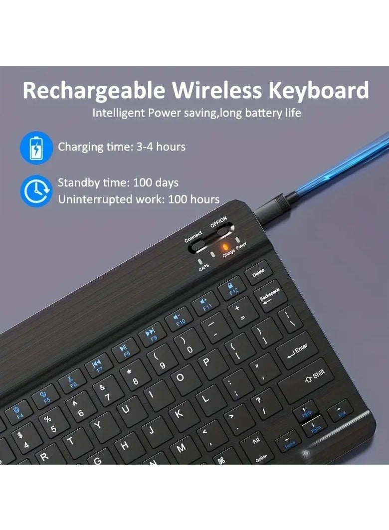 8 Inch Portable Lightweight Wireless Keyboard with Mouse - Image 4