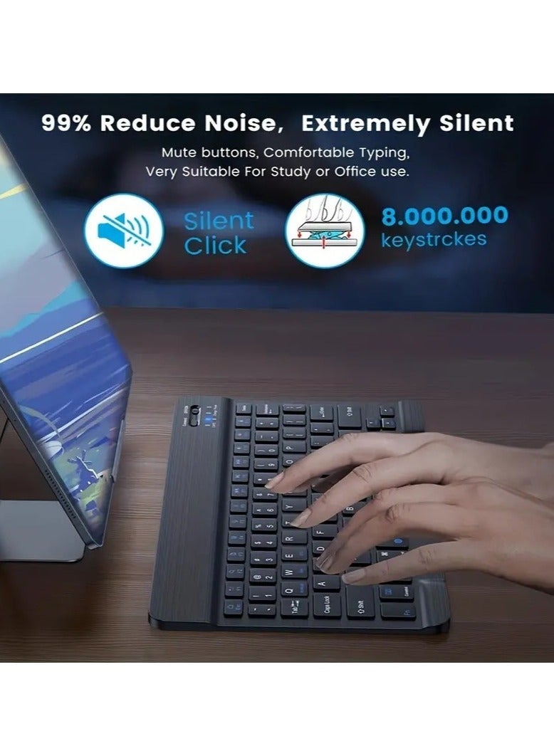 8 Inch Portable Lightweight Wireless Keyboard with Mouse - Image 3