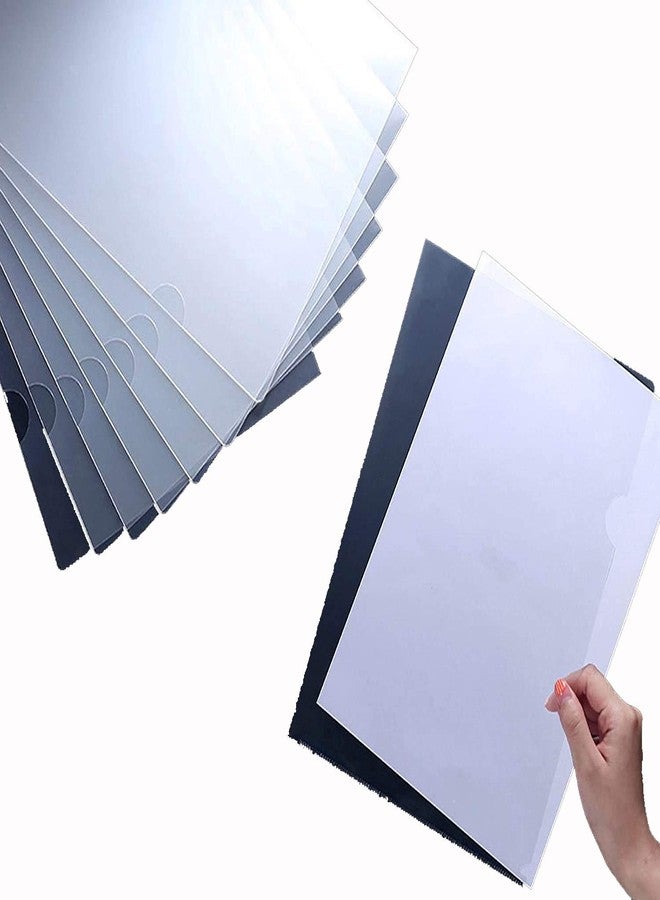 GreatDio® L-Type Transparent A4 Size Document Sleeve Project Document Holder Plastic Folder for Document Paper Certificate - 80 Pcs - Image 1