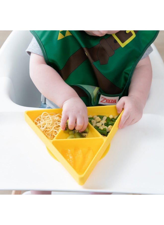 BUMKiNs - Toddler And Baby Suction Plate, Silicone Grip Dish, Babies And Kids, Baby Led Weaning, Children Feeding Supplies, Non Skid Sticky Bottom, Platinum Silicone, Ages 6 Months Up, Nintendo Zelda - Image 1
