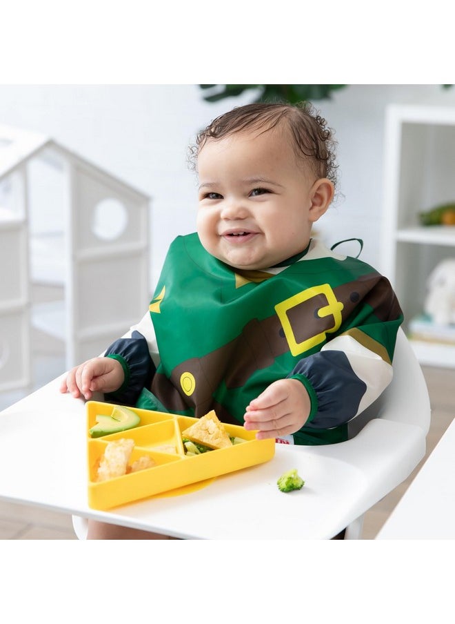 BUMKiNs - Toddler And Baby Suction Plate, Silicone Grip Dish, Babies And Kids, Baby Led Weaning, Children Feeding Supplies, Non Skid Sticky Bottom, Platinum Silicone, Ages 6 Months Up, Nintendo Zelda - Image 1