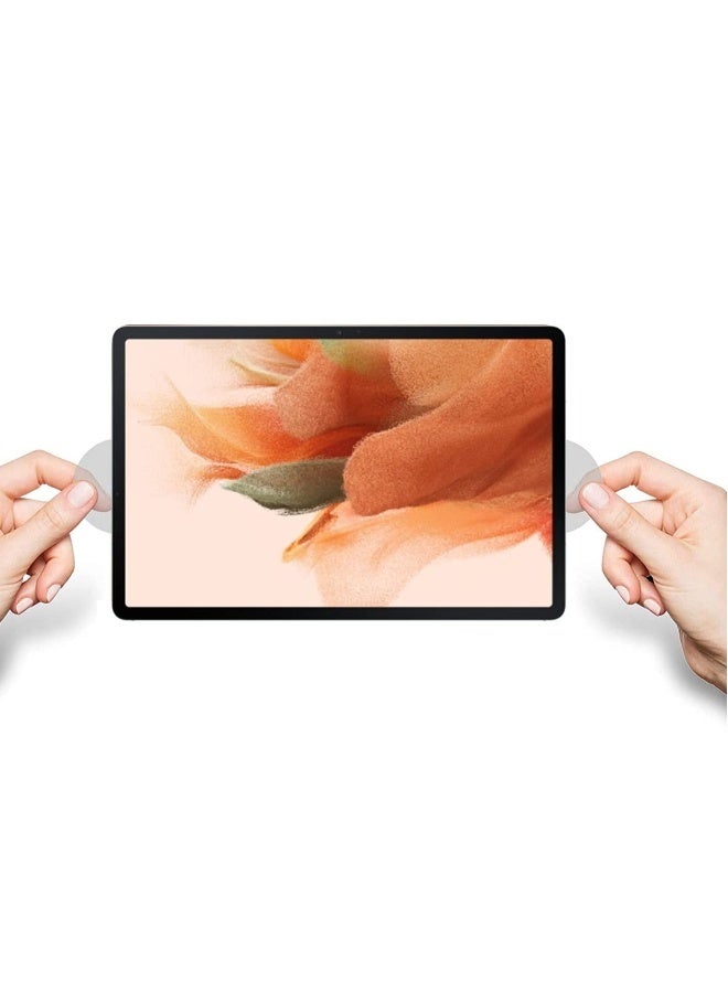 DUSALA Screen Protector for Samsung Galaxy Tab S9 Plus/S8 Plus/S7 Plus/S7 FE 12.4 inch Anti Scratch Bubble Free 9H Hardness HD Tempered Glass - Image 5