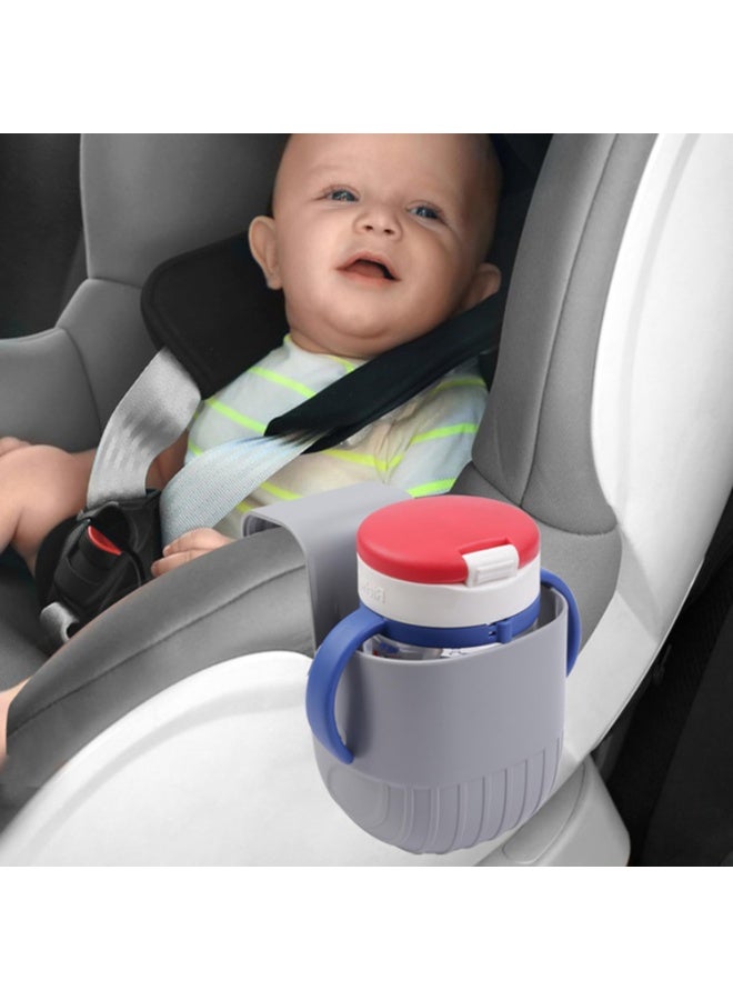 WedFeir Car Seat Cup Holder, Easy To Clean Child Cup Holder, Sturdy And Durable Baby Stroller Cup Holder, Easy To Install Automotive Drink Holder, (1pc, Grey) - Image 3