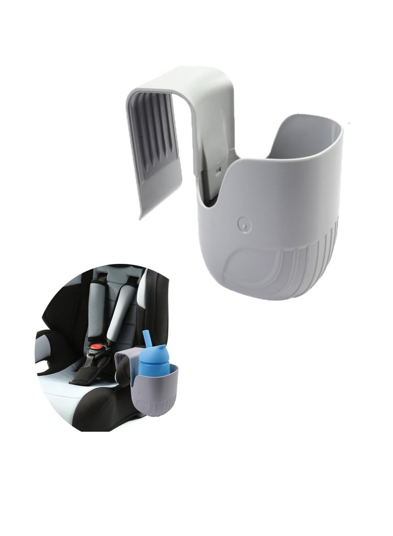 WedFeir Car Seat Cup Holder, Easy To Clean Child Cup Holder, Sturdy And Durable Baby Stroller Cup Holder, Easy To Install Automotive Drink Holder, (1pc, Grey) - Image 1