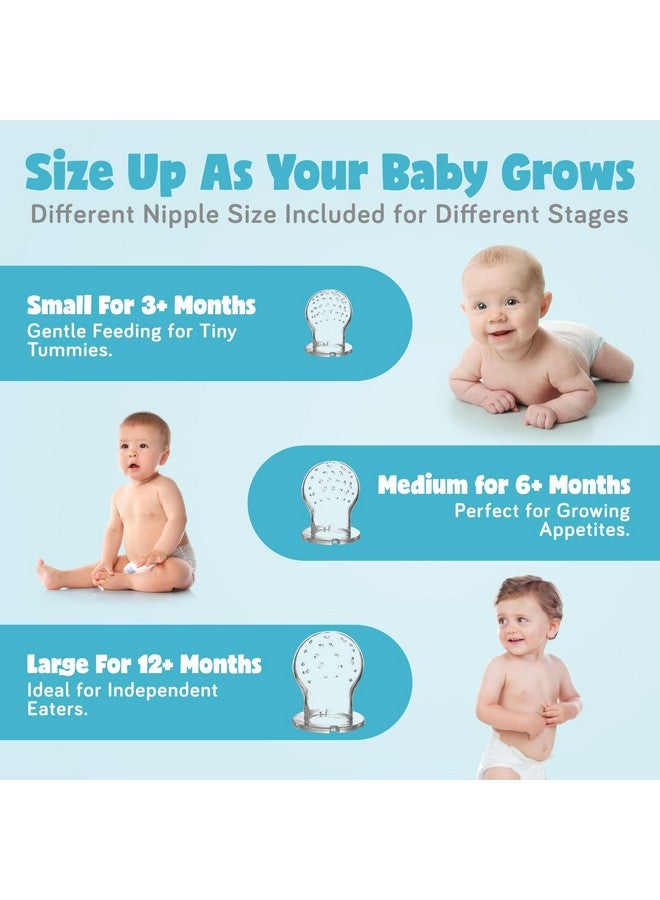 ashtonbee Baby Fruit Feeder, Teething Pacifier for Fruits, Veggies, or Frozen Milk, Food-Grade Silicone Teethers for Babies 6-12 Months, Baby Essentials for Teething Relief - Apple Green and Lychee Pink - Image 4