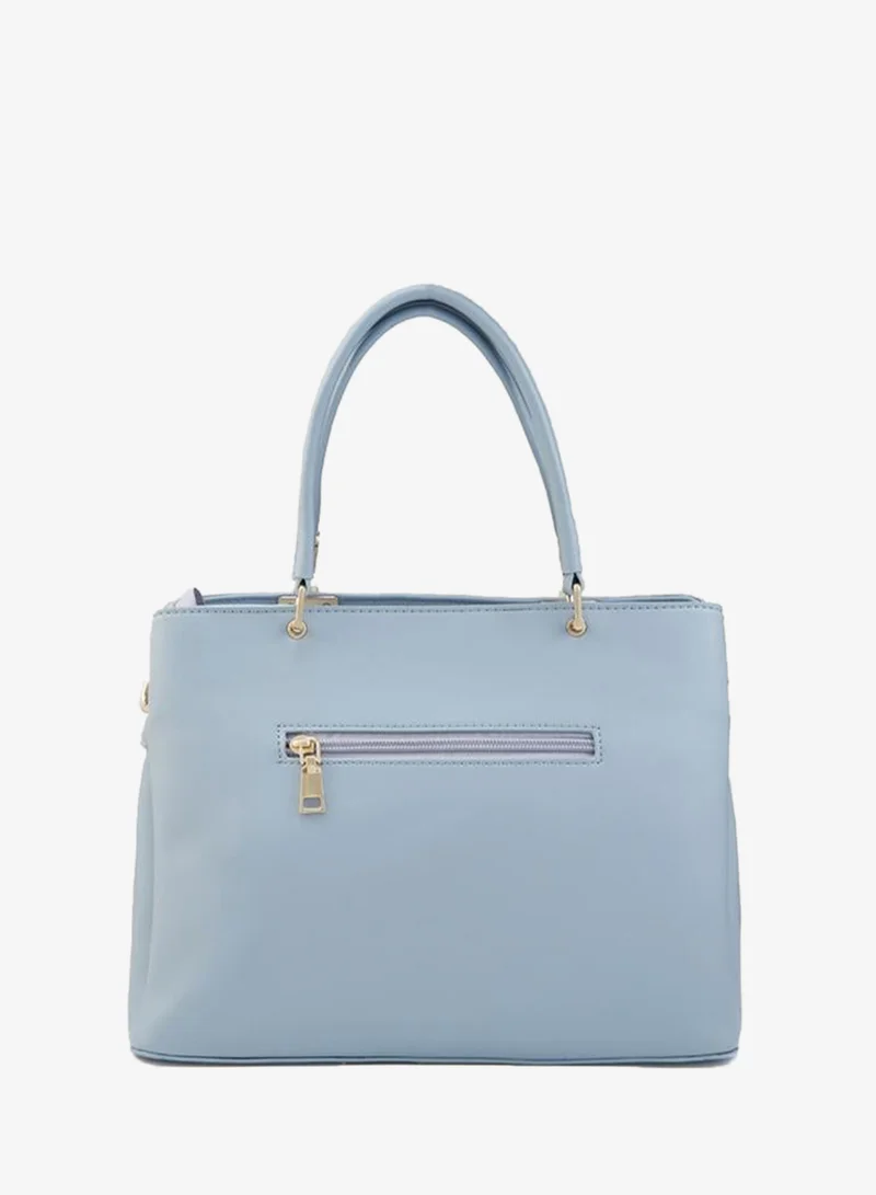 Globus  Blue Color Block Handbag with Dual Handle for Women | Best Price UAE
