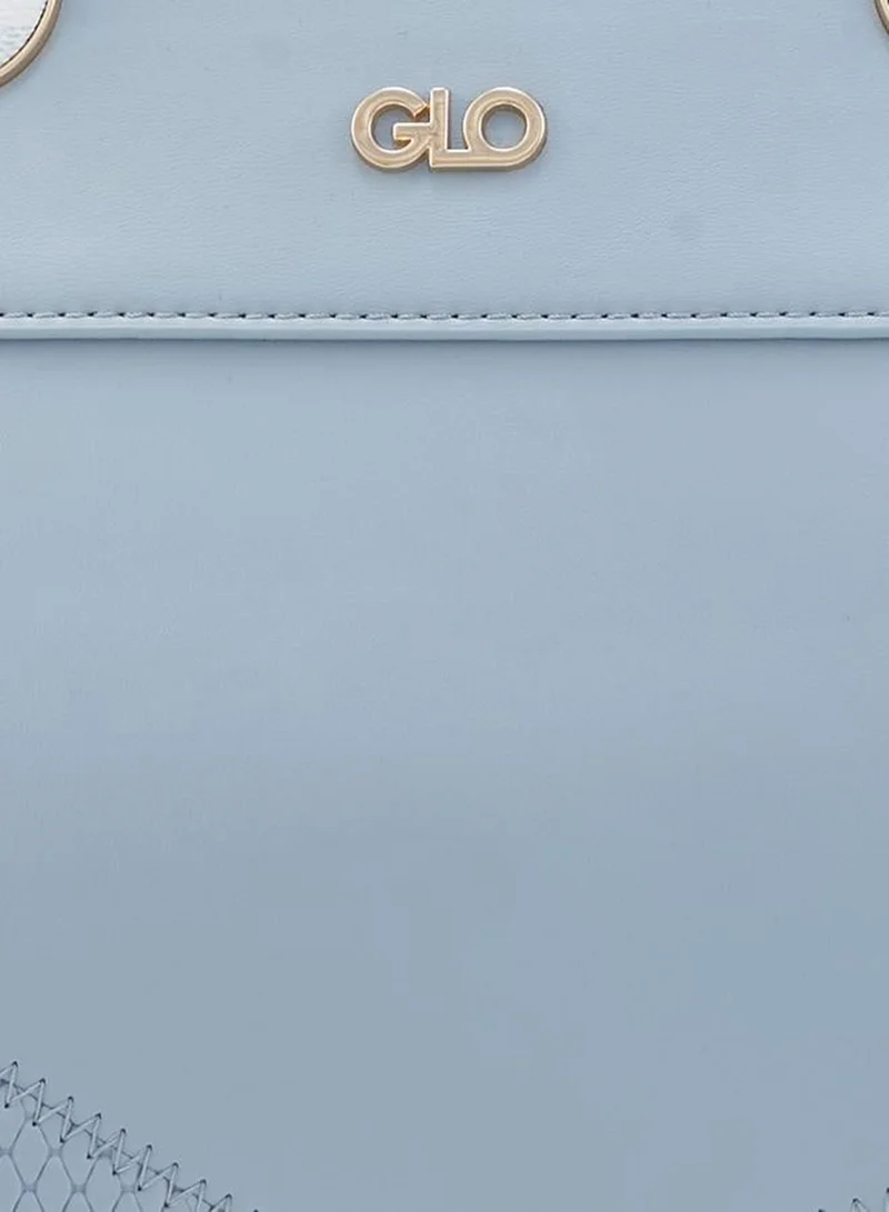 Globus  Blue Color Block Handbag with Dual Handle for Women | Best Price UAE