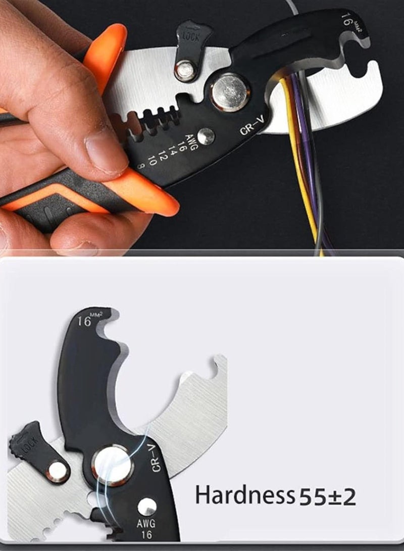 GGOOT Pliers,Crimping Pliers Wire and Cable Cutters 8 Inch Cable Stripper Wire Cutter Hardware Tools Professional Pince Electricien Stripping Plier Alicate Multifuncional  - Image 4