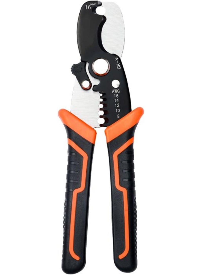 GGOOT Pliers,Crimping Pliers Wire and Cable Cutters 8 Inch Cable Stripper Wire Cutter Hardware Tools Professional Pince Electricien Stripping Plier Alicate Multifuncional  - Image 1
