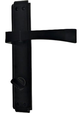 Eym Hira Babil Matte Black Door Handle WC  - Image 1