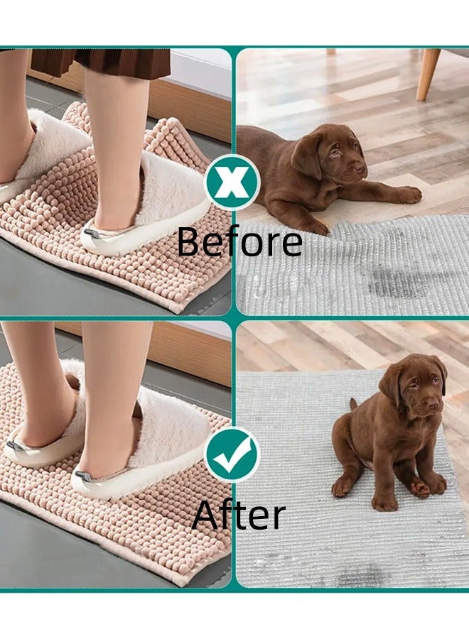 Carpet Non-Slip Stickers Rug Gripper Non-Marking & Removable Washable Rubber Floor Mat Fixed Stickers Strong Adhesive Preventing Carpet From Slipping & Sliding, Black, 10pcs  - Image 3