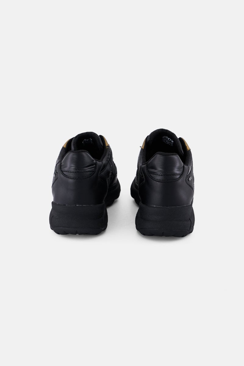 GEOX Women Spherica Lace Up Casual Sneaker, Black - Image 4