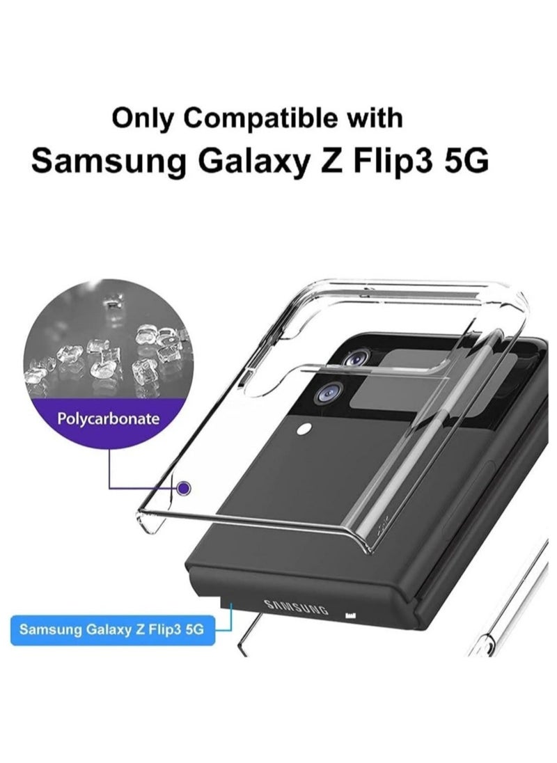 Raxoom Case for Samsung Galaxy Z Flip3, Crystal Clear Hard PC Anti-Scratch Protective Case, Cell Phone Cover Cases for Samsung Galaxy Z Flip 3 5G - Image 5