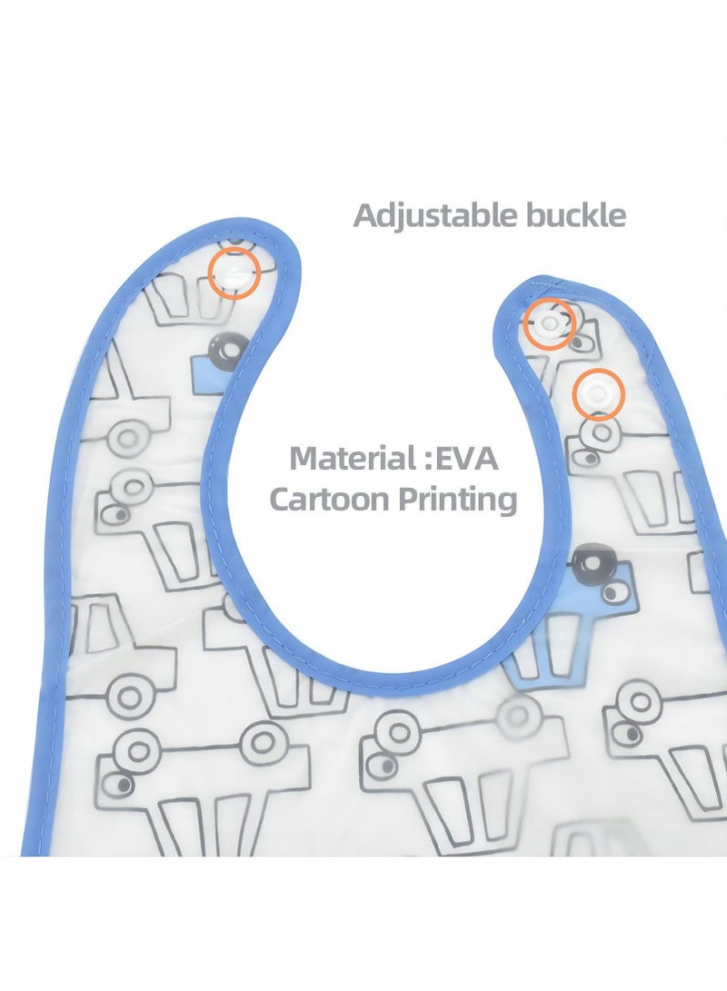 Waterproof Long Sleeve Baby Bibs, 4 Pack Toddler Smocks for Mess-Free Eating, Ideal for 6-36 Months - Image 5