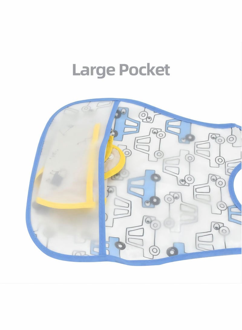 Waterproof Long Sleeve Baby Bibs, 4 Pack Toddler Smocks for Mess-Free Eating, Ideal for 6-36 Months - Image 4