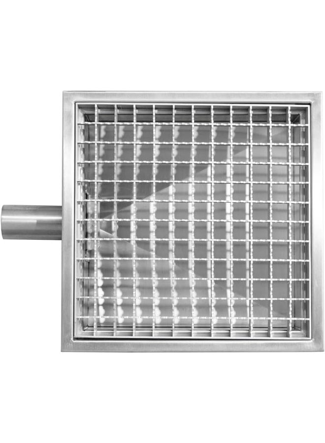 SOFIA Refrigeration Side Drain Floor Grating, Stainless Steel for Commercial Kitchen (300 x 300) - Image 1