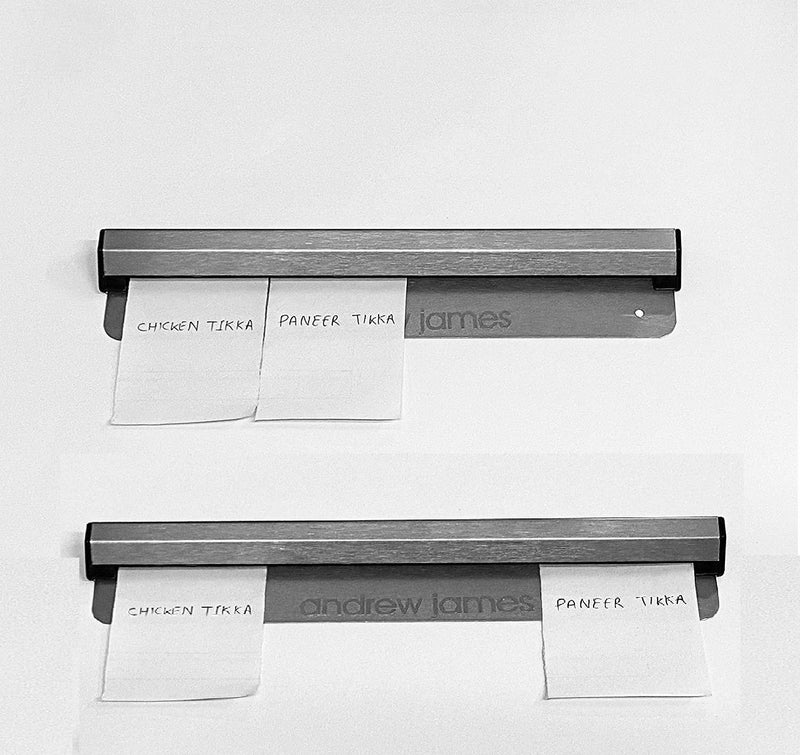 Andrew James Set of 2 Stainless Steel 1 Ft (12 Inches) KOT for Kitchen Order Use (European Standard Approved) - Silver, Pack of 2 | Commercial for Industrial Use - Image 1