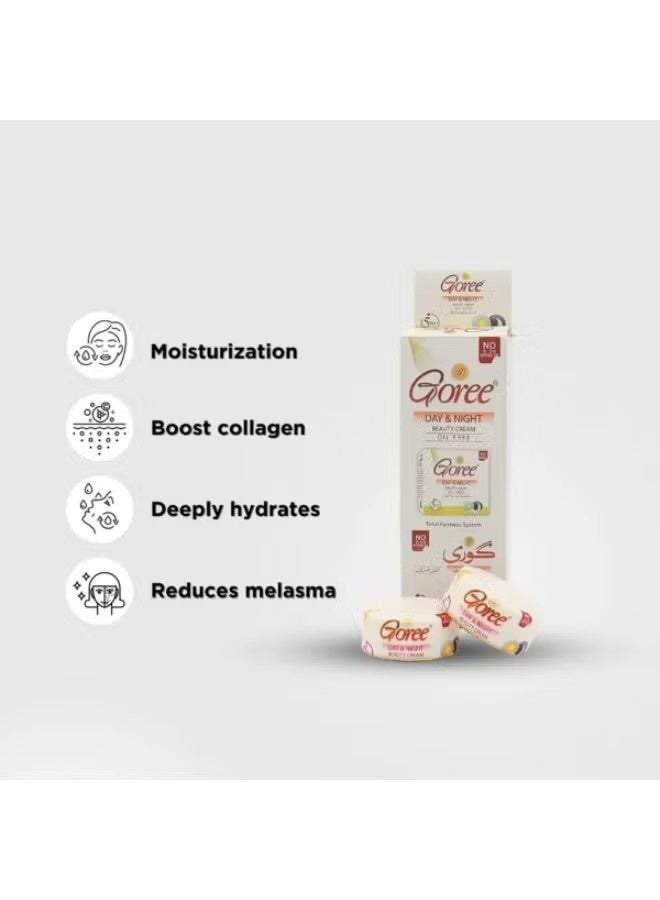 Goree Day & Night Whitening Cream Oil-Free Fairness Moisturizer - 6x30g - Image 2