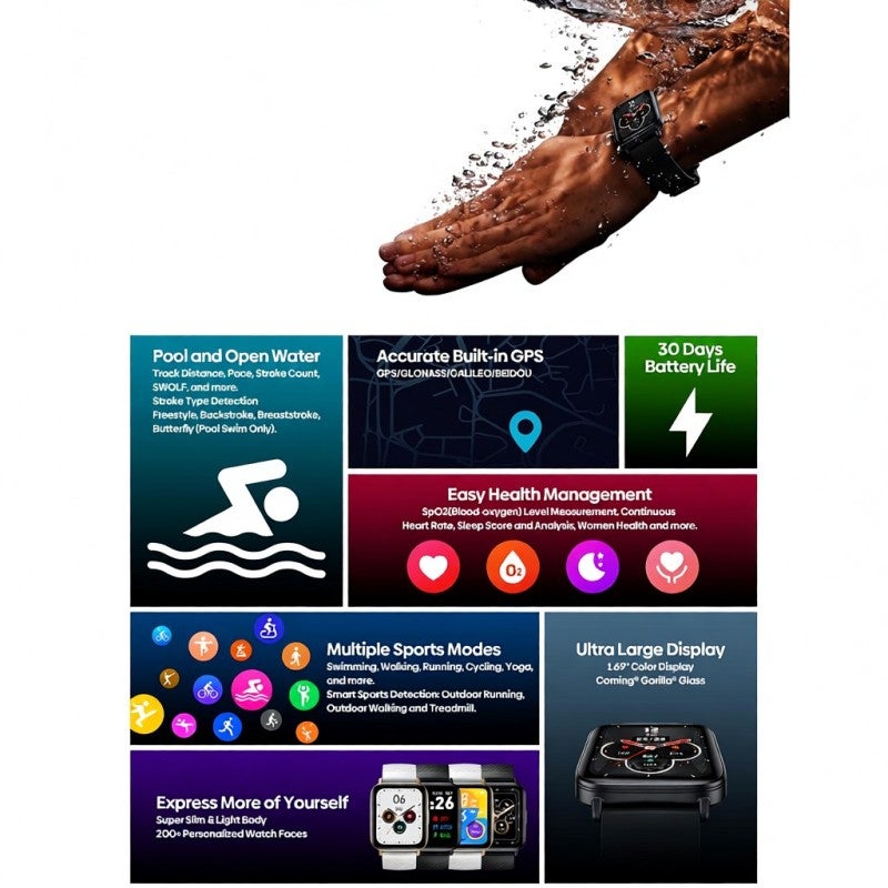 Zeblaze Smart Watch: Gold, Health Monitor - Fitness Tracker Wristwatch with Long-Lasting Battery Life for Men Women, Outdoor Sports, Home Use - Image 4