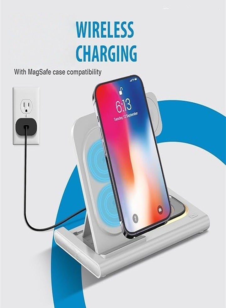 Upgraded charging station 3 in 1, foldable charger, suitable for Apple mobile phones, watches, headphones three-in-one charging, easy to carry, suitable for travel and business hotels - Image 3