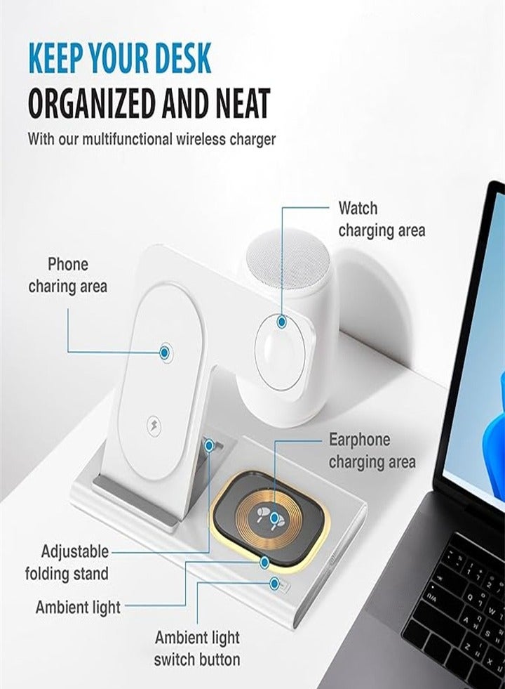 Upgraded charging station 3 in 1, foldable charger, suitable for Apple mobile phones, watches, headphones three-in-one charging, easy to carry, suitable for travel and business hotels - Image 2