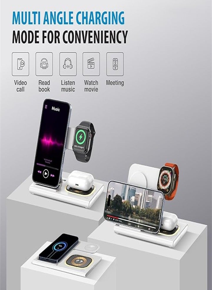 Upgraded charging station 3 in 1, foldable charger, suitable for Apple mobile phones, watches, headphones three-in-one charging, easy to carry, suitable for travel and business hotels - Image 5