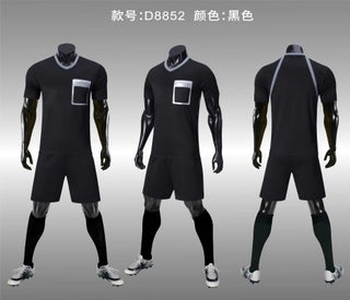 Football referee suit mens and womens adult training suit childrens sports short-sleeved ball suit fixed Z printing match jersey Black - pzsku/Z36F386E4AAA0E46FFAAEZ/45/1746232423/6d348752-9dcb-4e5e-8497-bb6d264edef9