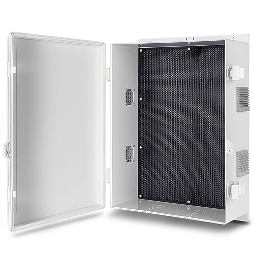 Namunanee Outdoor Electrical Junction Box, ABS Water Resistant Enclosure with Internal Mounting Panel & Hinged Cover (18.1" H* 12.6" L* 6.3" W) - Image 1