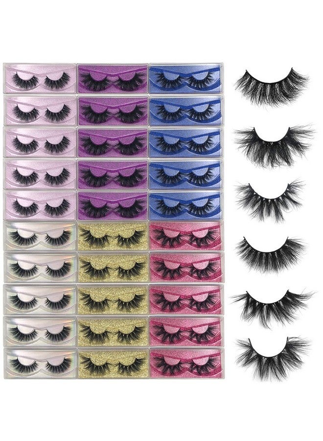 mikiwi Mink Lashes Bulk Mikiwi 6 Styles 30 Pack 3D Mink Lashes Wholesale1520Mm Fluffy Long Wispy Lashes Real Mink Eyelashes - Image 1