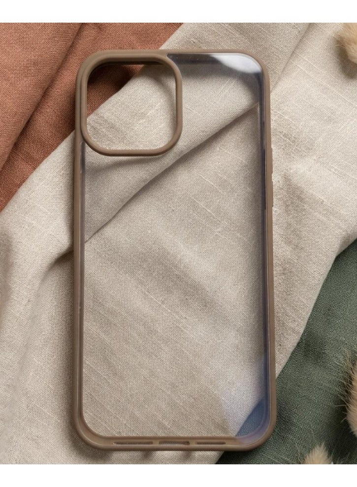 سبايجن جراب سيليكون من Spigen بإطار بني لهاتف  iPhone 15 Pro Max - Image 3