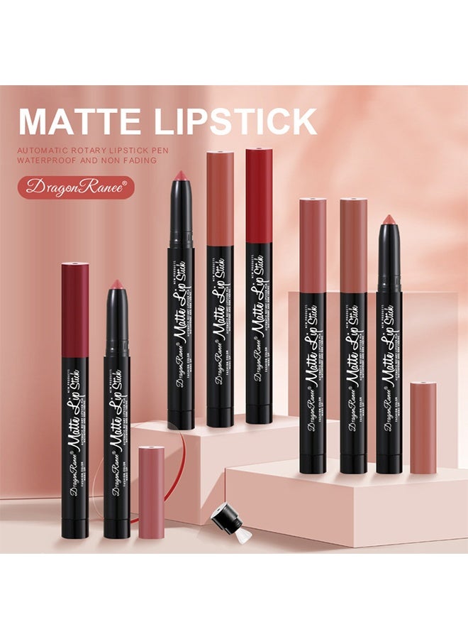 Dragon Ranee 3 Pieces Matte Lipstick Pen，Nude Matte Lipstick Set,Matte Lipstick,Matte Lip Gloss,Velvet Lipstick Matte Lip Stain,Long Lasting Waterproof Lip Gloss Lipstick for Women Makeup,#B - Image 2