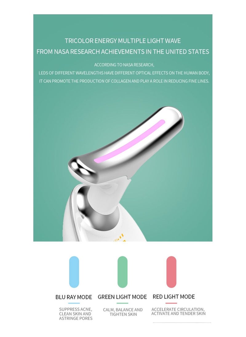 DUNISO - Firming Wrinkle Device for Neck Face,with 3 Color Modes, Double Chin Reducer Vibration Massager 42℃ Heat Vibration For Wrinkles Appearance and Skin Care, Tightening, Smooth - Image 1