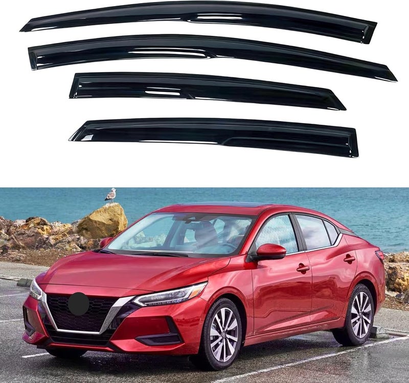Immortal Group IG Window Visor for Nissan Sentra 2020-2024 - 4PC Rain Guard Tape-On Deflector - Image 1