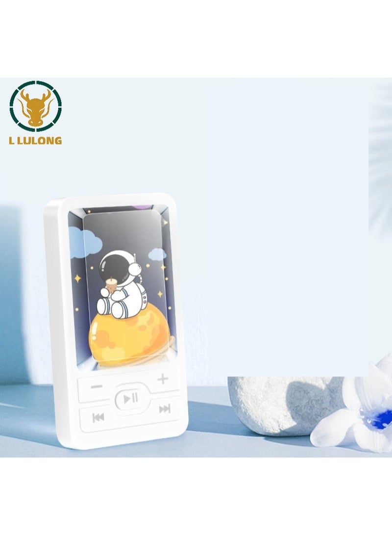 L LULONG Bluetooth MP3 Player Portable Mini Music Player with 16GB Memory Card, Wireless MP3 Player with Bluetooth Earbuds & Wired Earphones, Cute MP3 Player for Students - Image 2