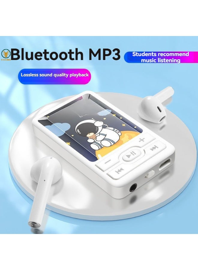 L LULONG Bluetooth MP3 Player Portable Mini Music Player with 16GB Memory Card, Wireless MP3 Player with Bluetooth Earbuds & Wired Earphones, Cute MP3 Player for Students - Image 1