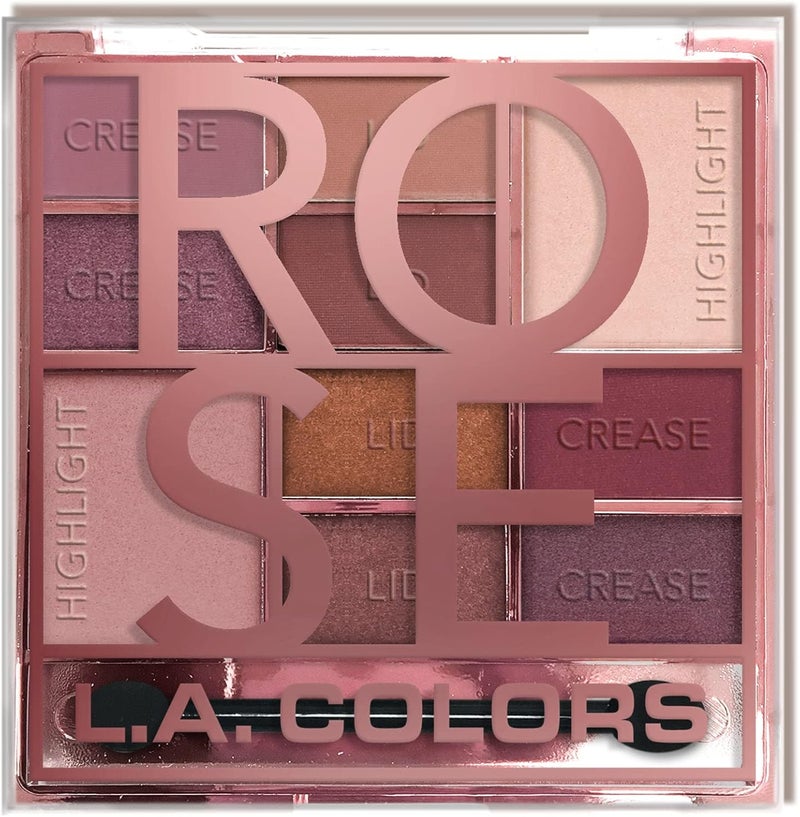 L.A. Colors Color Block Eyeshadow Palette in Rose - Versatile Makeup for Stunning Eyes - Image 1